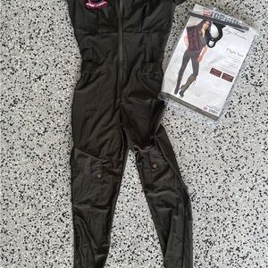 Olive Green Flight Suit Jumpsuit